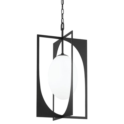 Enzo Large Lantern Pendant in Black Iron