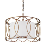 Sausalito 5-Light Drum Pendant in Silver Gold