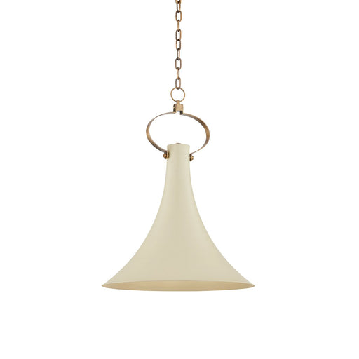 Radcliff Pendant in Patina Brass / Soft Sand