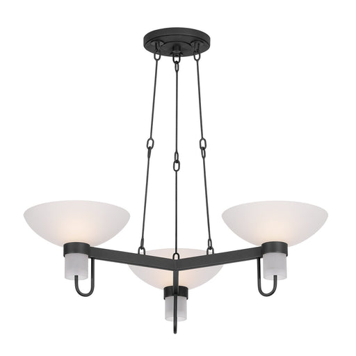 Arturo 3-Light Chandelier in Textured Bronze W/ Hl