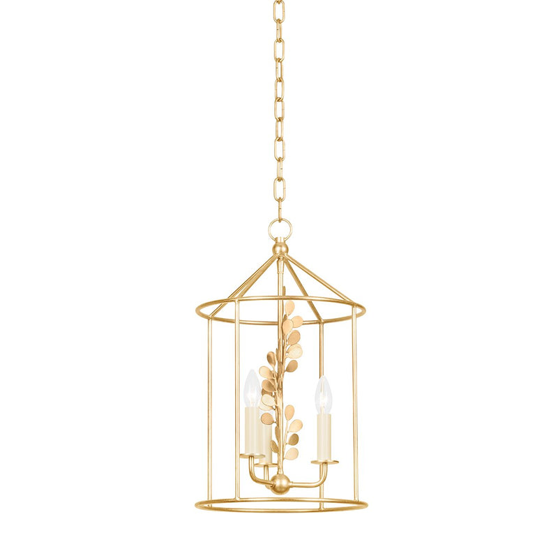 Adrienne 3-Light Chandelier in Vintage Gold Leaf