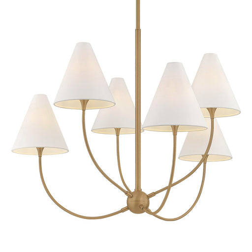 Evermore 6-Light Chandelier in Patina Brass