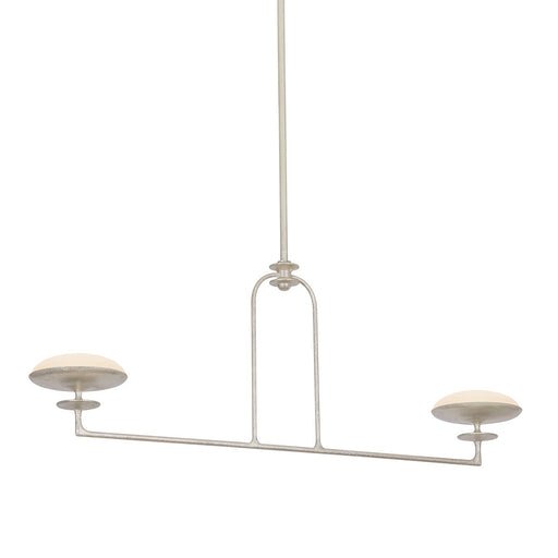 Pacific 2-Light Linear Pendant in Warm Silver Leaf