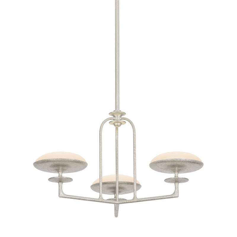 Pacific 3-Light Chandelier in Warm Silver Leaf
