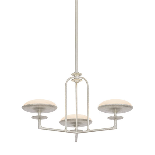 Pacific 3-Light Chandelier in Warm Silver Leaf