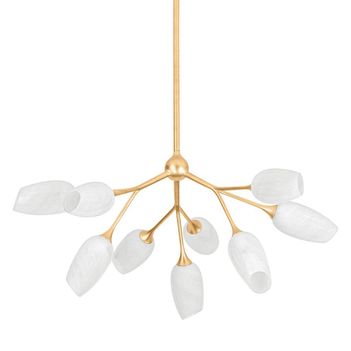 Aldean 9-Light Chandelier in Vintage Gold Leaf