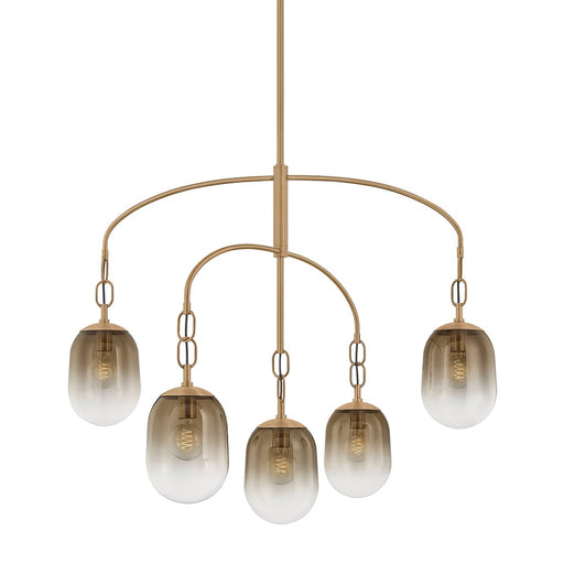 Harvey 5-Light Chandelier in Patina Brass
