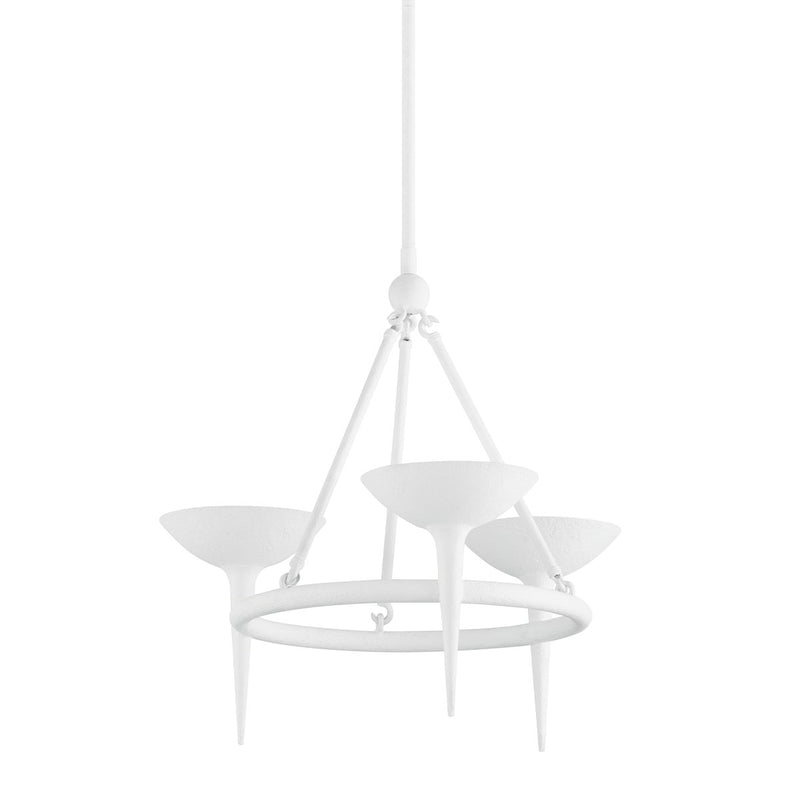 Cecilia 3-Light Chandelier in Gesso White