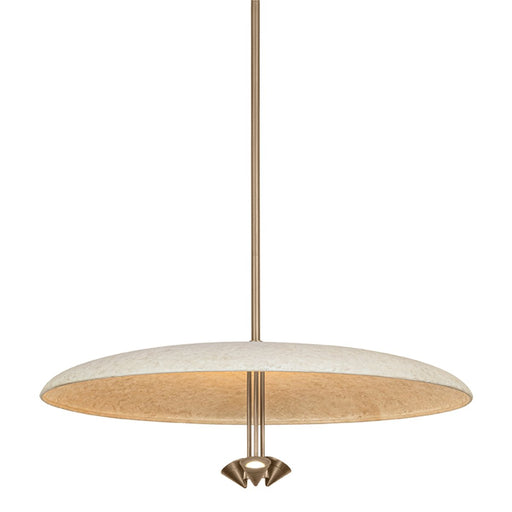 Garth 3-Light Pendant in Patina Brass / Weathered White