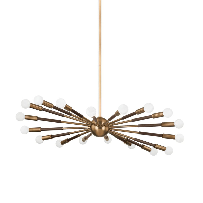 Obie 18-Light Chandelier in Patina Brass / Bronze