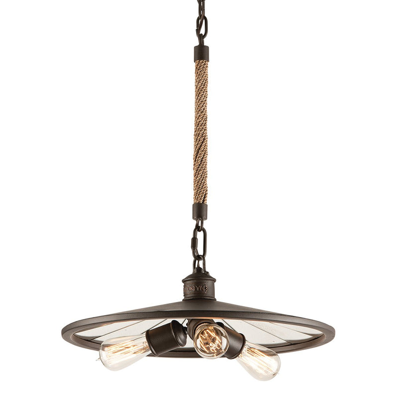 Brooklyn 3-Light Pendant in Heritage Bronze
