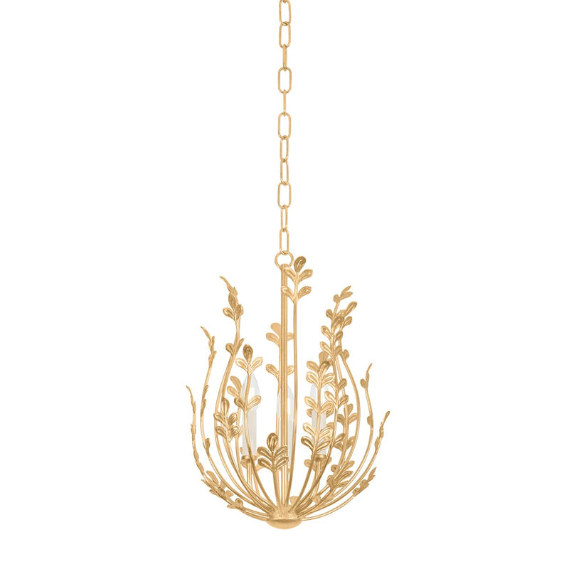Delmore 3-Light Chandelier in Vintage Gold Leaf