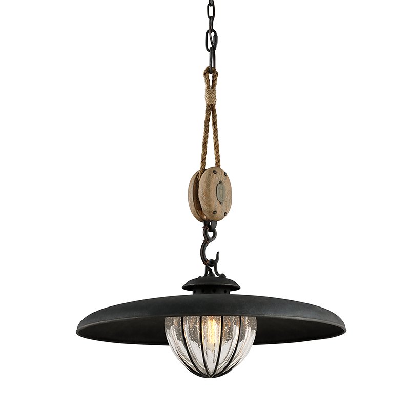 Murphy Large Pendant in Forged Iron