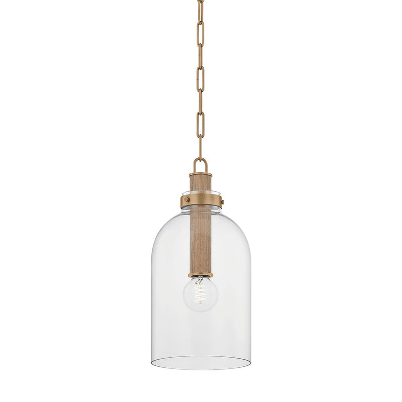 Kori Mini Pendant in Patina Brass