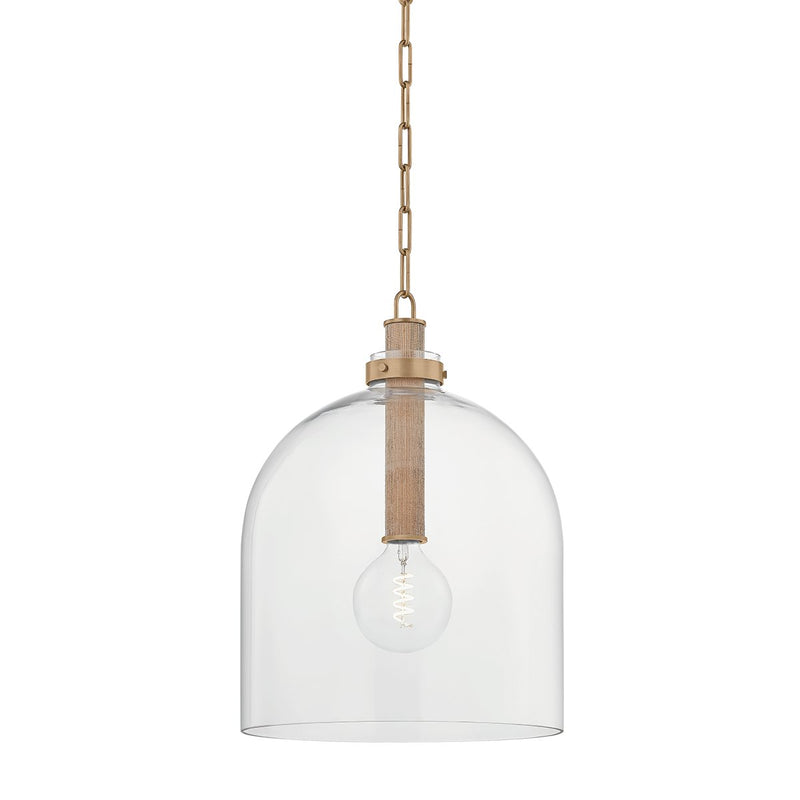 Kori Medium Pendant in Patina Brass