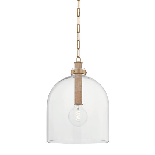 Kori Medium Pendant in Patina Brass