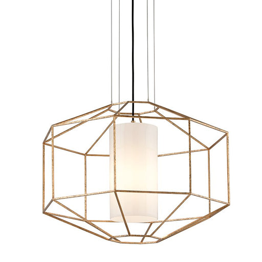 Silhouette 25.5" Cage Pendant in Gold Leaf