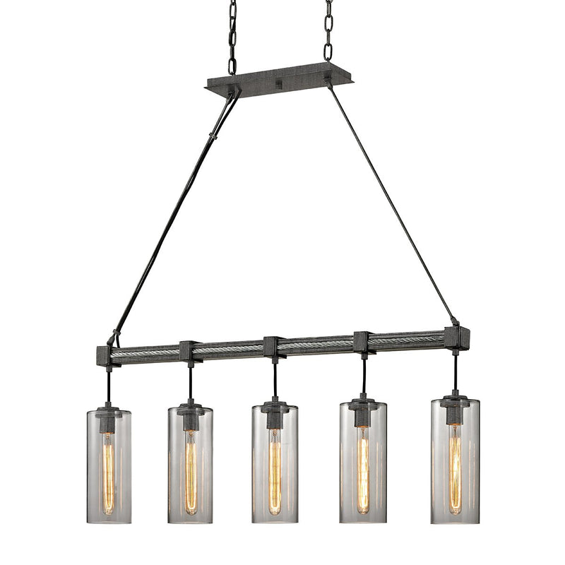 Union Square 5-Light Linear Pendant in Graphite