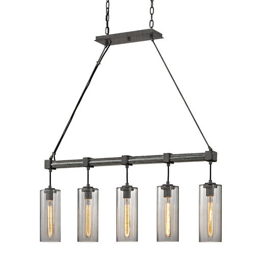 Union Square 5-Light Linear Pendant in Graphite