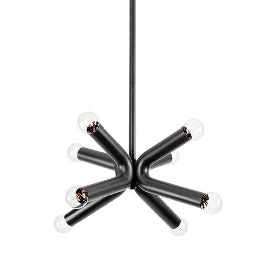 Dash 8-Light Chandelier in Soft Black