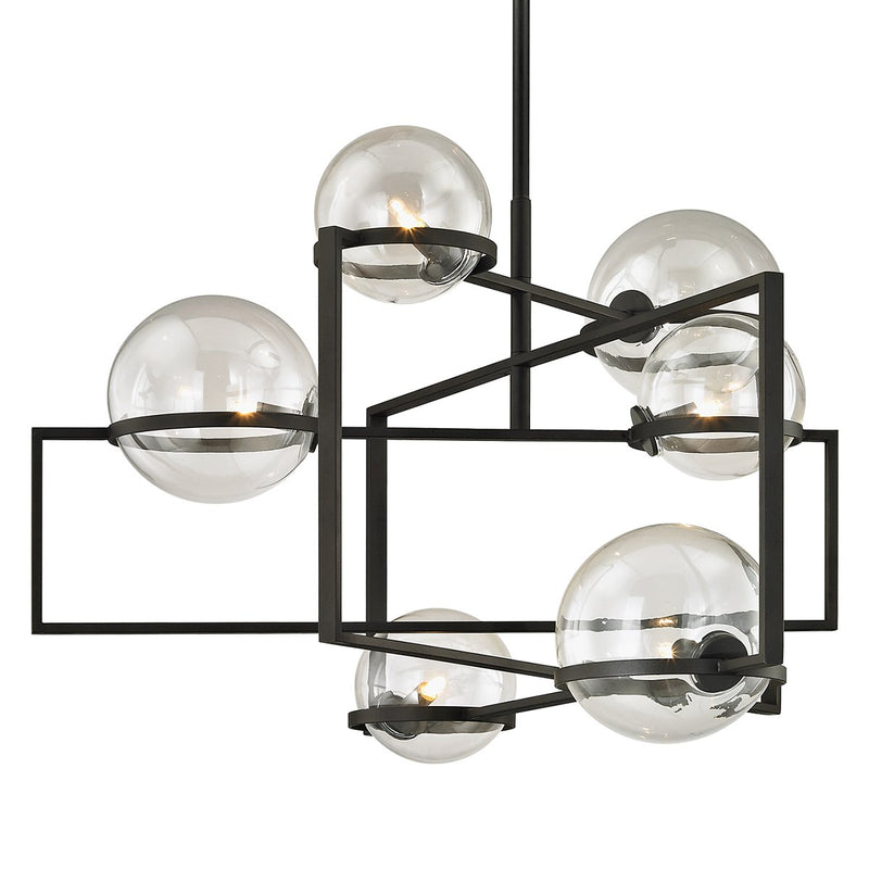 Elliot 6-Light Chandelier in Texture Black