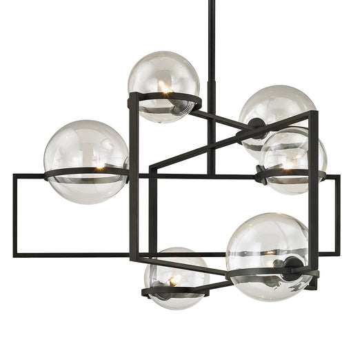 Elliot 6-Light Chandelier in Texture Black