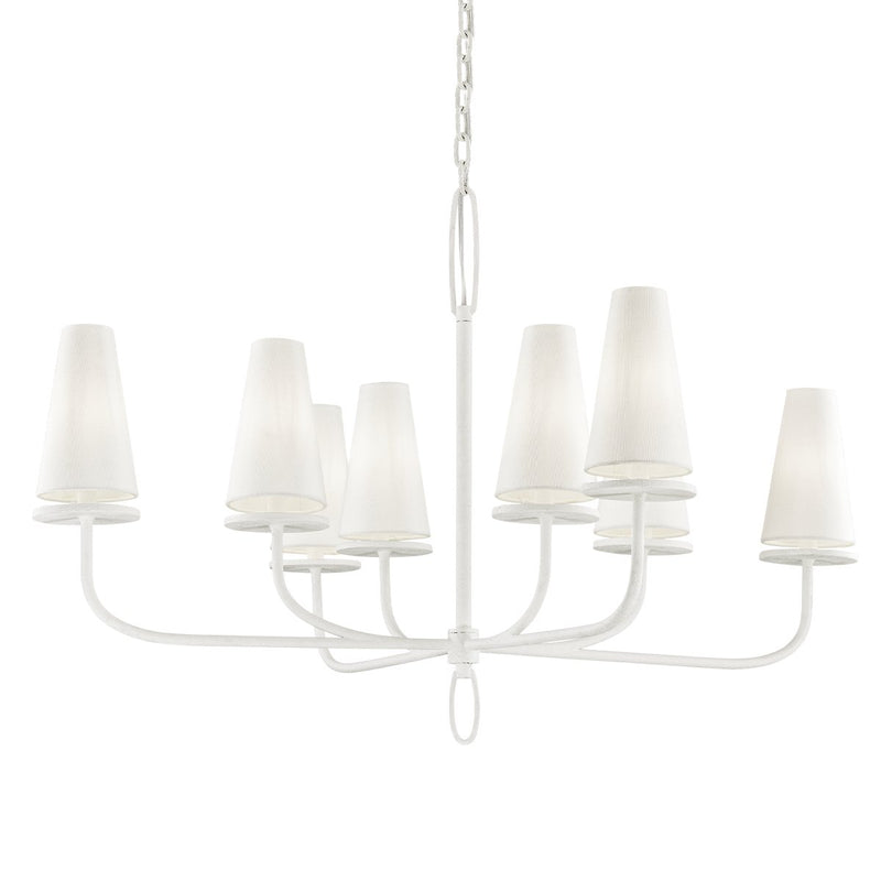 Marcel 8-Light Chandelier in Gesso White