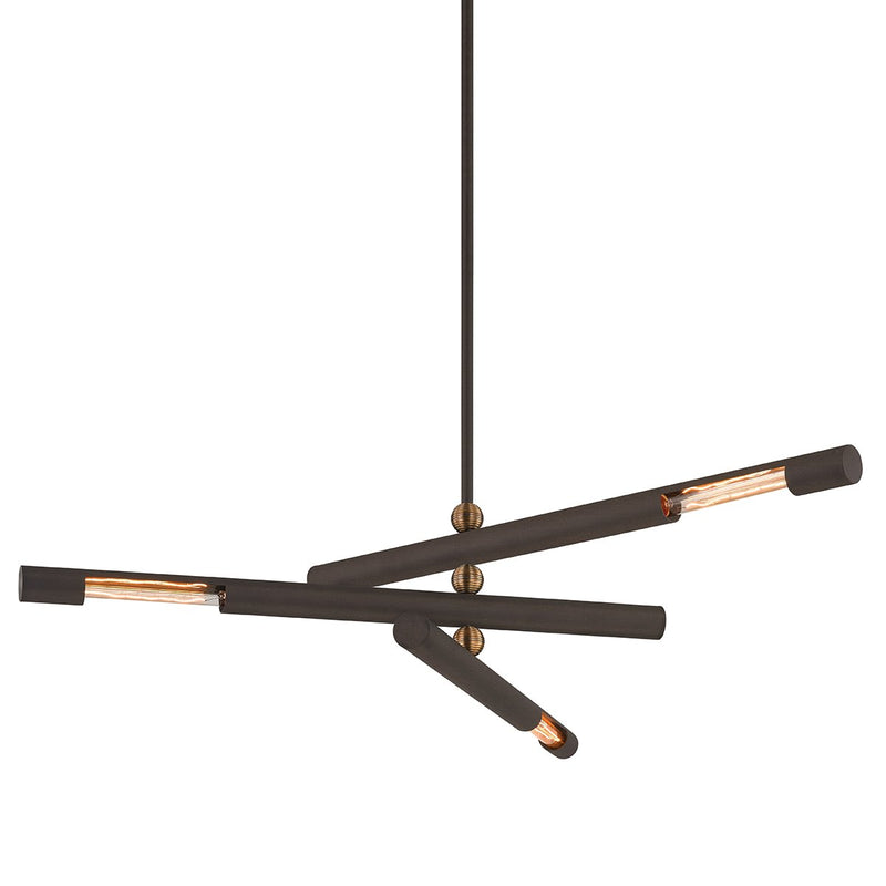 Hendrix 3-Light Small Chandelier in Bronze / Patina Brass