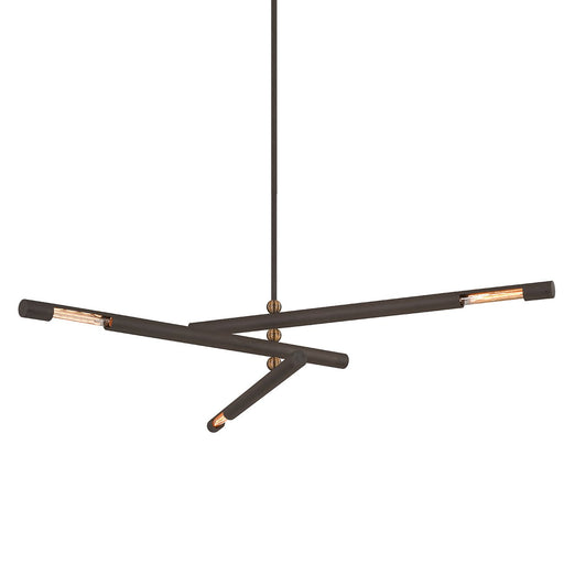 Hendrix 3-Light Large Chandelier in Bronze / Patina Brass