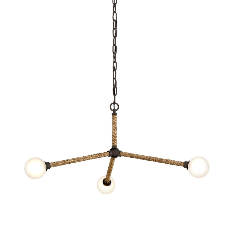 Nomad 3-Light Chandelier in Bronze