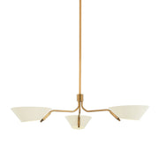 Sacramento 3-Light Chandelier in Patina Brass / Soft Sand