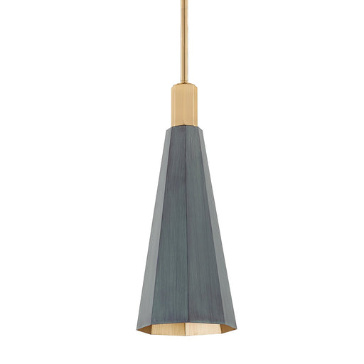 Huntley Mini Pendant in Patina Brass / Verdigris