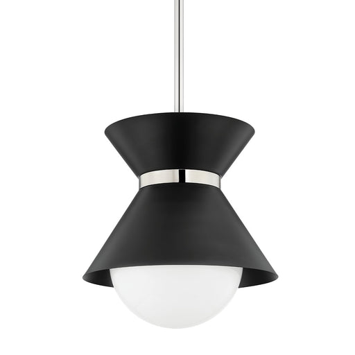 Scout Large Pendant in Soft Black / Polished Nickel