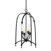 Rhett 4-Light Small Chandelier in Black Iron