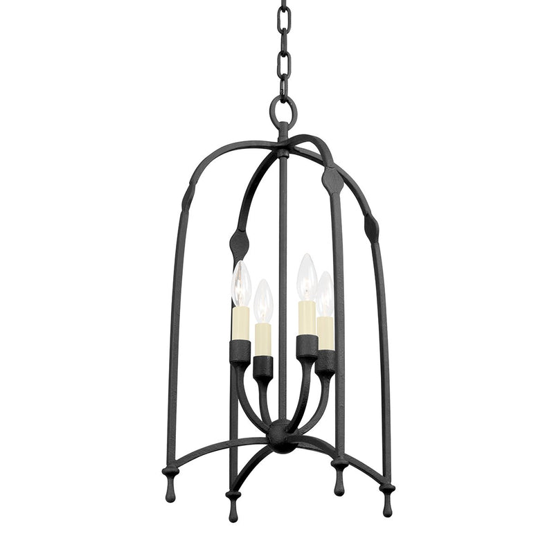 Rhett 4-Light Small Chandelier in Black Iron