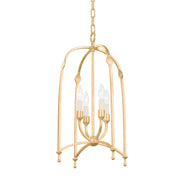 Rhett 4-Light Small Chandelier in Vintage Gold Leaf