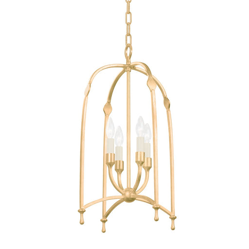 Rhett 4-Light Small Chandelier in Vintage Gold Leaf