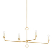 Orson 4-Light Linear Chandelier in Vintage Gold Leaf