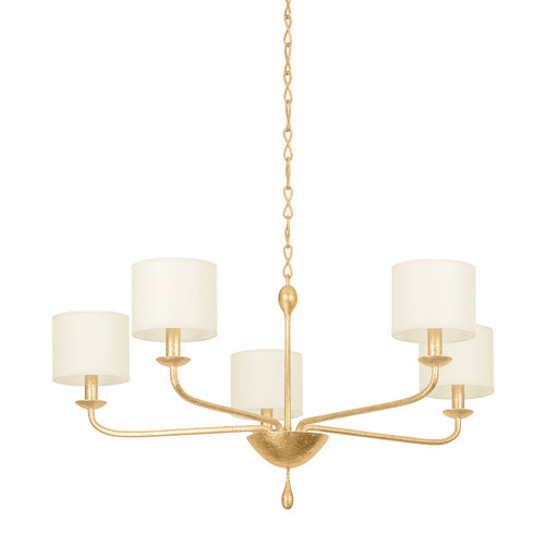 Osmond 5-Light Chandelier in Vintage Gold Leaf