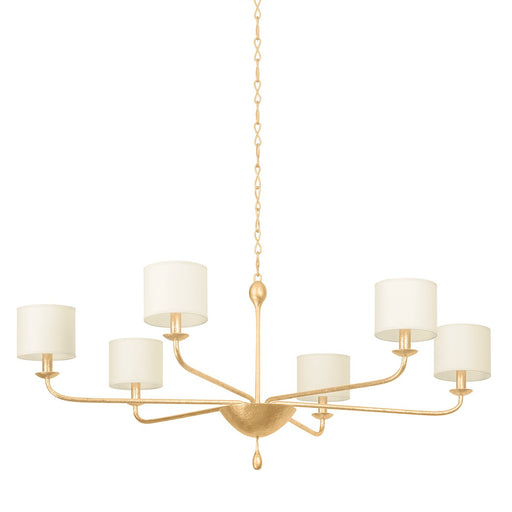 Osmond 6-Light Chandelier in Vintage Gold Leaf