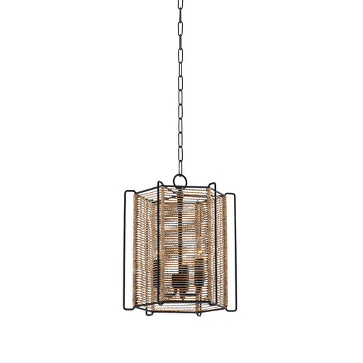 Ramon 3-Light Lantern Pendant in Texture Black