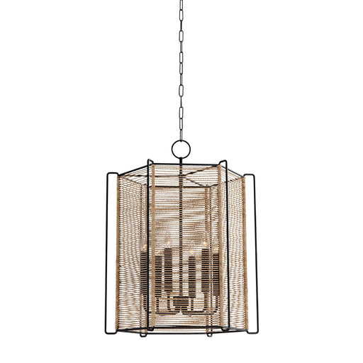 Ramon 6-Light Lantern Pendant in Texture Black
