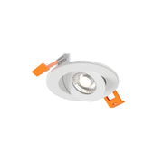 Pivot 2" Flat Round Gimbal Downlight in White