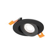Pivot 3" Flat Round Gimbal Downlight in Black