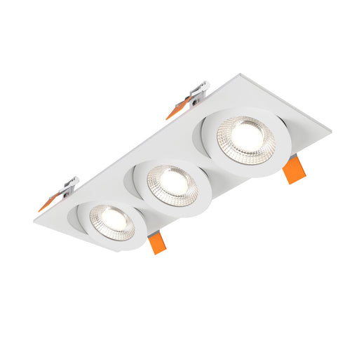 Pivot 4" Triple Flat Gimbal Downlight in White