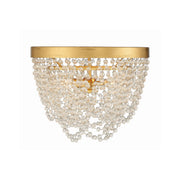 Fiona 3 Light 13.75" Flush Mount in Antique Gold
