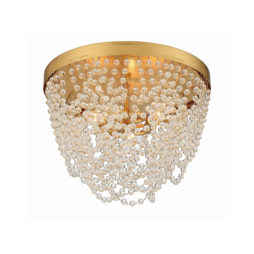 Fiona 3 Light 13.75" Flush Mount in Antique Gold