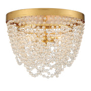 Fiona 3 Light 13.75" Flush Mount in Antique Gold