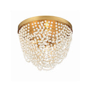 Fiona 3 Light 13.75" Flush Mount in Antique Gold