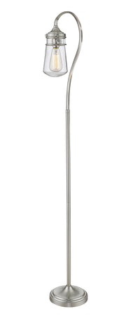 Celeste 1 Light 8" Floor Lamp in Brushed Nickel